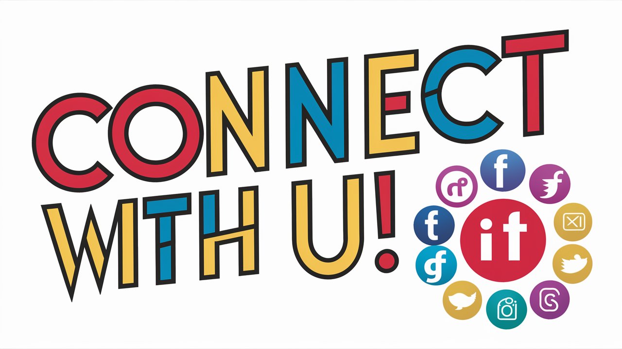 A vibrant and modern social media sign