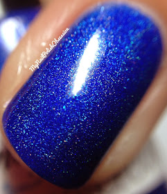 Blue Christmas mani, Lumina Lacquer Homesick at Spacecamp, The Nail Junkie Snowflake, Lynnderella Ice the Snowcake