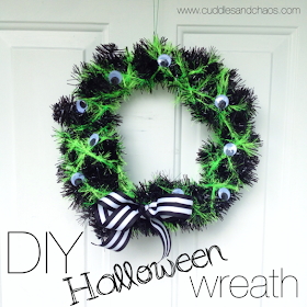 Spooky Halloween Wreath by Cuddles and Chaos.