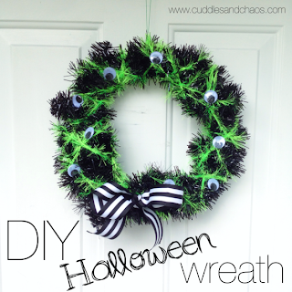 Spooky Halloween Wreath by Cuddles and Chaos.