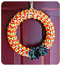 Candy Corn Halloween Wreath by Sevin Family
