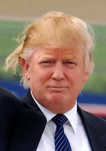 shaved leopard print hair. donald trump hair shaved.