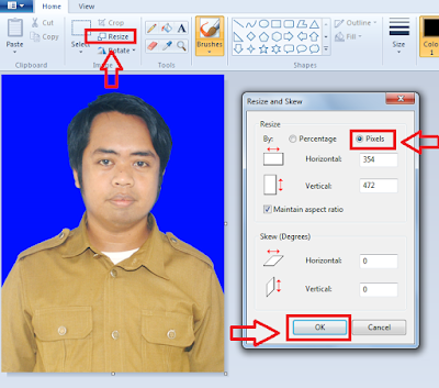 Cara Mengecilkan Ukuran ( Rezise) Foto Dengan Paint