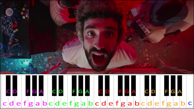 Come Hang Out by AJR Piano / Keyboard Easy Letter Notes for Beginners