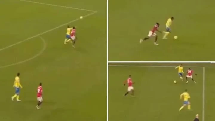 Watch:  Clip Surfaces of the only time Wan-Bissaka was Dribbled this Season, Fans are Buzzing