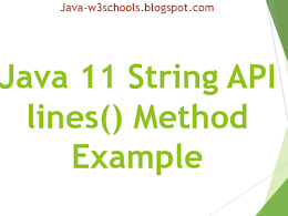Java 11 String API lines() Method Example