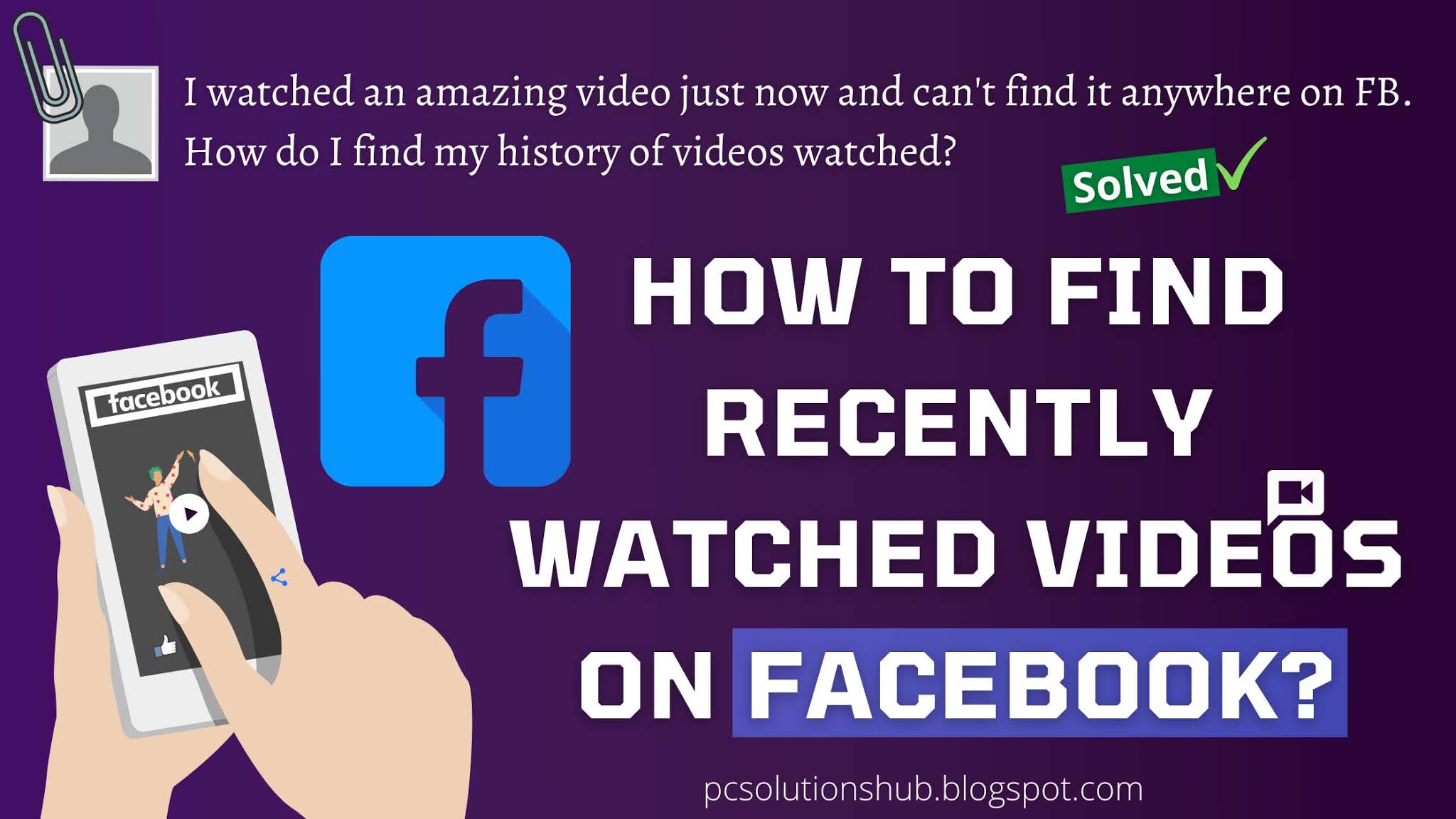 How to find recently watched videos on Facebook?