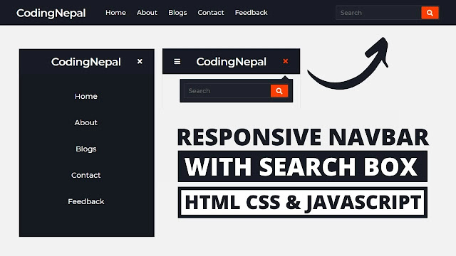 Responsive Navbar with Search Box