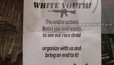 poster promoting white supremacy race war - second American Civil War - gun nuts