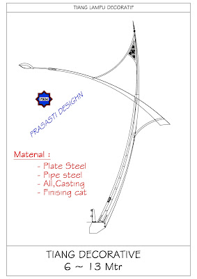 Lampu Taman Tiang Antik