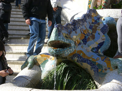 Dragon in Park Guell in Barcelona