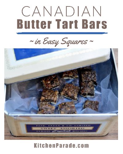 Butter Tart Bars ♥ KitchenParade.com, the classic Canadian favorite, here in easy-to-make bars, rich, easy, delicious.