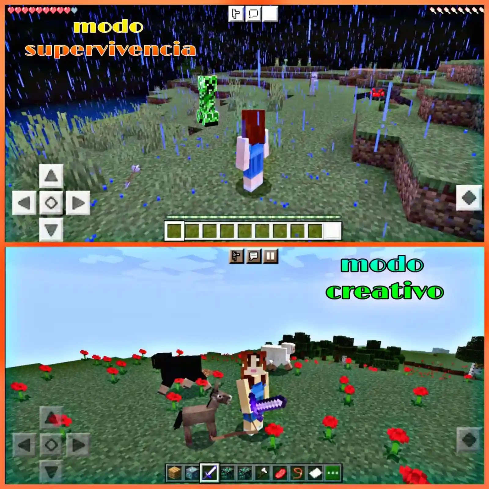 MINECRAFT ANDROID - MODOS DE JUEGO