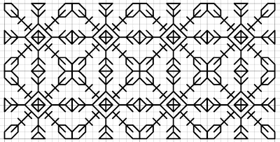 free snowflake blackwork fill pattern