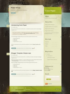 Color Paper Blogger template