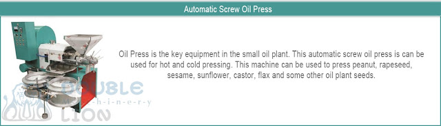 automatic screw oil press - the key equipment in small oil plant