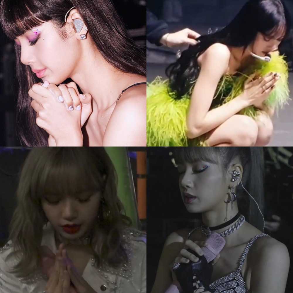 lisa blackpink rezando