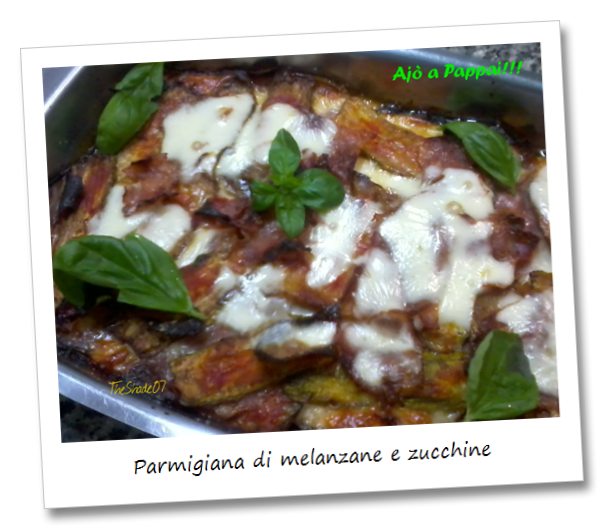 Fotografia della ricetta parmigiana di melanzane e zucchine