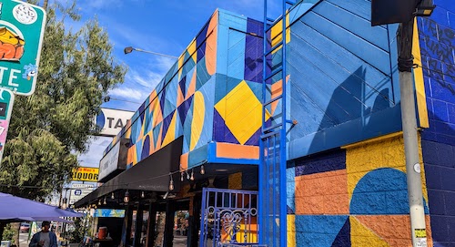 Restaurant facade on Sunset Blvd.