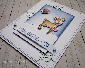 CAS Christmas card using Dashing Deer by MFT