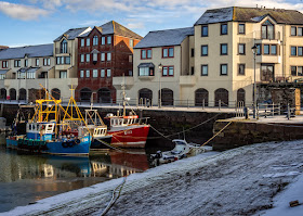 Photo of snow at Maryport Harbour