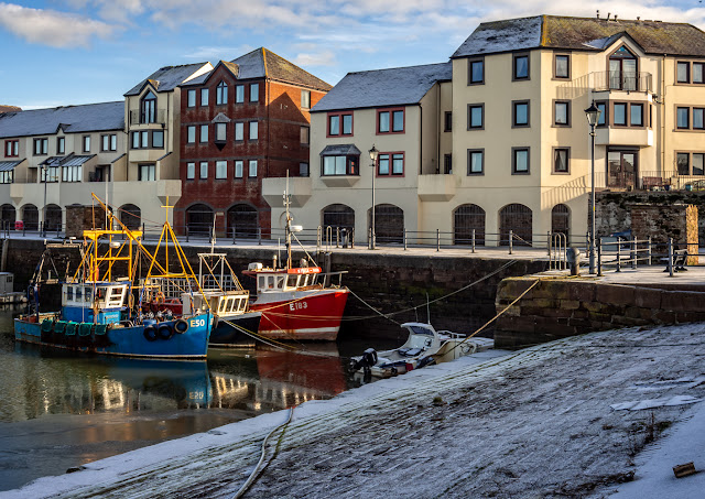 Photo of snow at Maryport Harbour