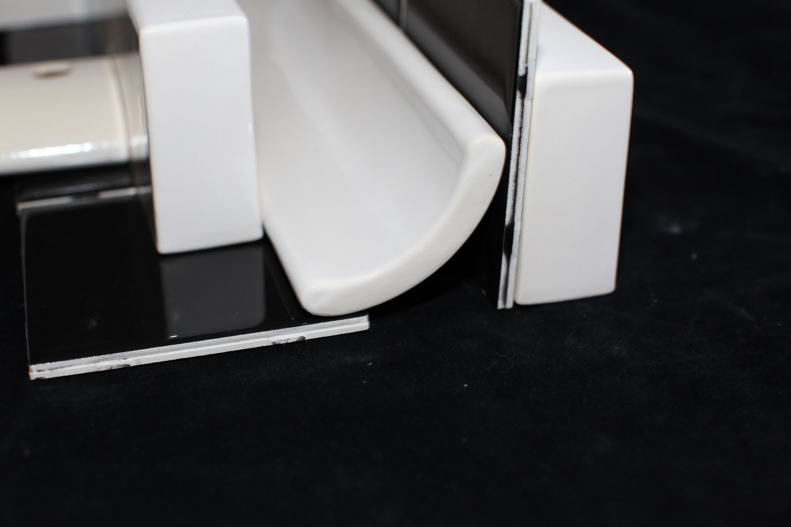 bathroom shower makeovers Overlay the corner over your tile for a different look.