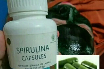 Masker spirulina peel off