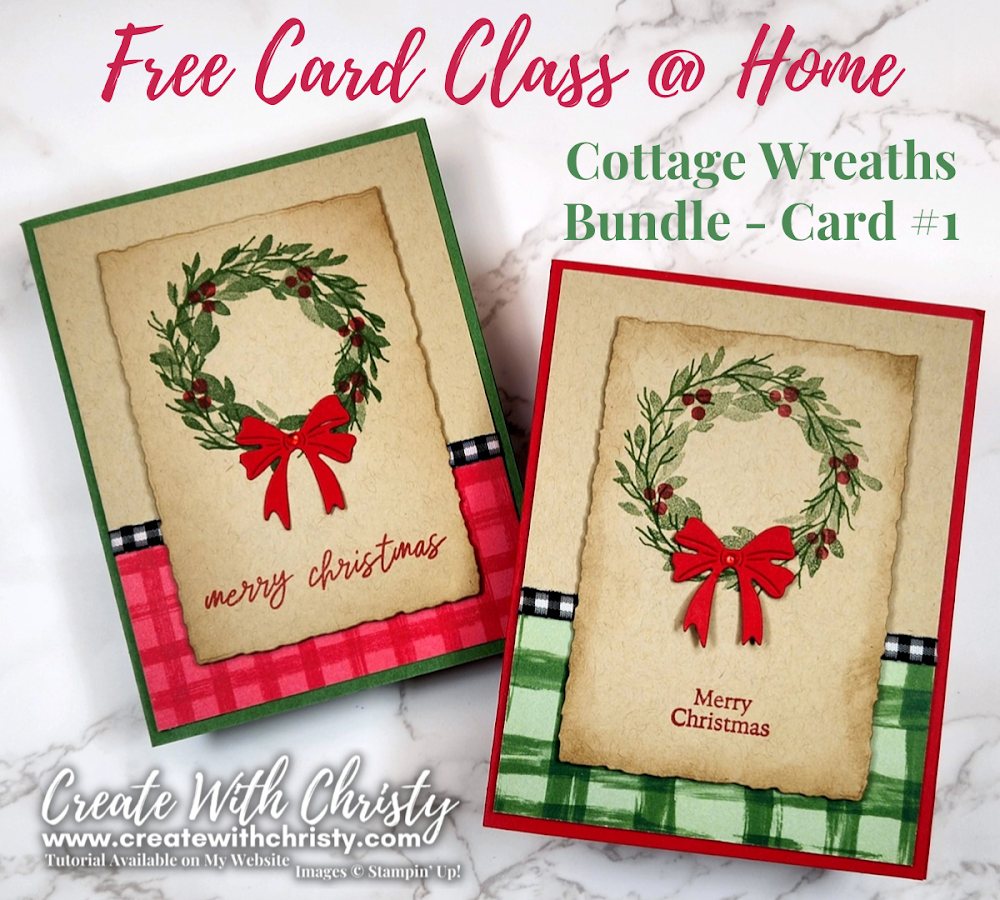 Free Card Class @ Home - Cottage Wreaths Card 1