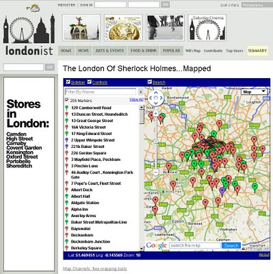 Sherlock Holmes Map London Locations Sherlock Holmes Map London Locations