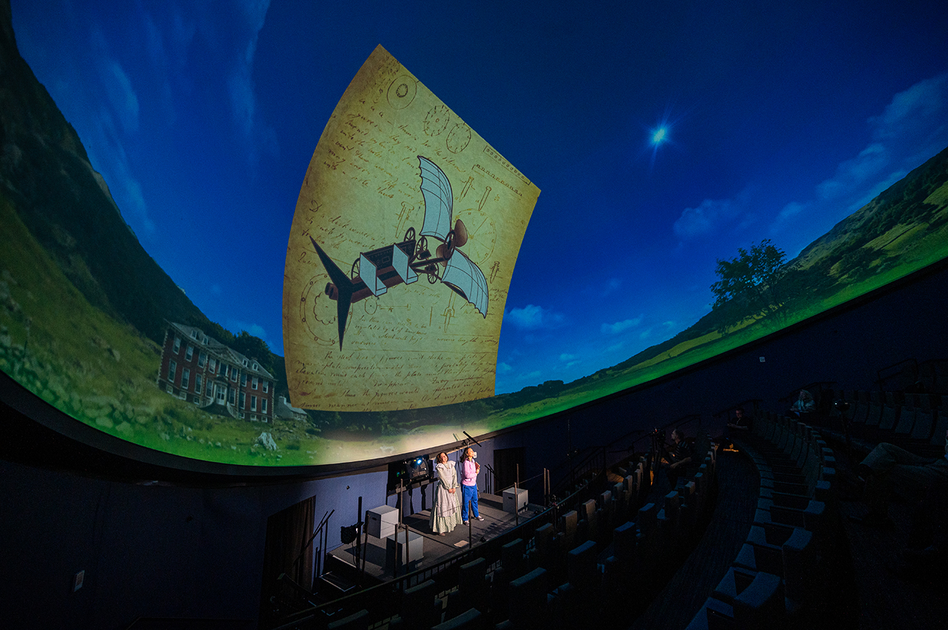 IN REVIEW: the cast of High Point University's world-première production of Mark Lanz Weiser's and Amy S. Punt's GALAXIES IN HER EYES, April 2022 [Photograph by Lee Adams, © by High Point University]