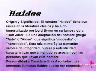 significado del nombre Haidee