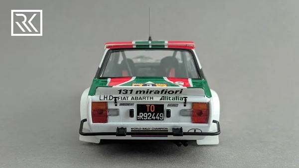 Zdjęcie modelu Trofeu Fiat 131 Abarth, Rajd Safari 1979. Załoga Markku Alén / Ilkka Kivimäki