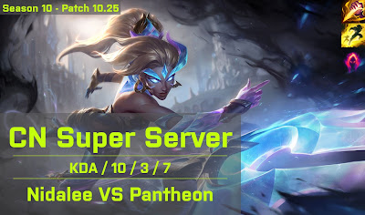 Nidalee JG vs Pantheon - CN Super Server 10.25