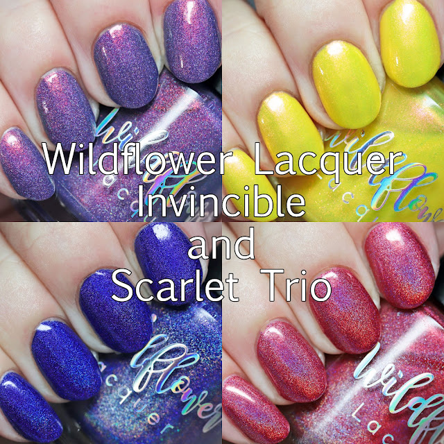 Wildflower Lacquer Invincible and Scarlet Trio