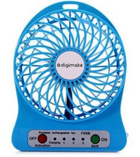 Digimate Mini Portable USB Rechargeable Speed Fan