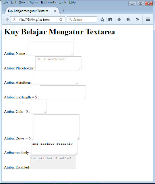 Kuy Belajar - Fungsi Tag Textarea Beserta Cara Penggunaannya