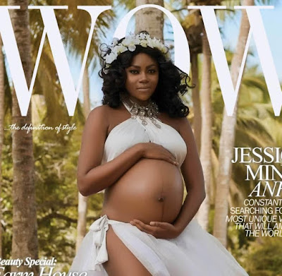 Actress Yvonne Nelson shows off her massive baby bump on the cover of Wow magazine! (photos)