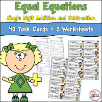  Equal Equations Task Cards