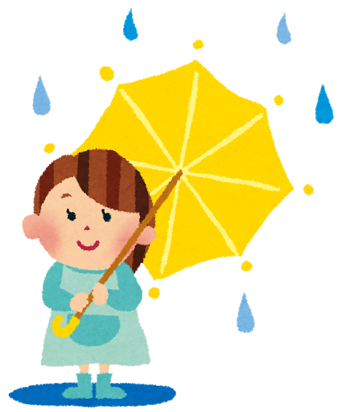 梅雨のイラスト 傘と女の子 かわいいフリー素材集 いらすとや