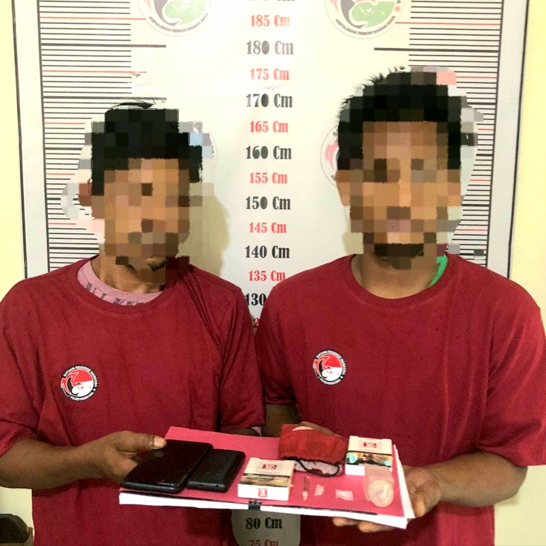 Polres Nagan Raya berhasil menangkap MI dan MA pelaku penyalahgunaan Narkotika beserta barang bukti, Jum'at (25/11/2022).