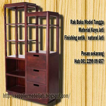 Indonesia Teak Furniture Jual Rak  Buku Jati  Model Baru