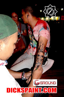 body painting jakarta skull