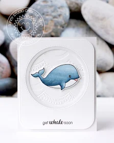 Sunny Studio Stamps: Oceans Of Joy Clean and Simple Get Well Card by Karin Åkesdotter 