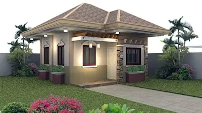 gambar 2 desain rumah mimalis di pedesaan