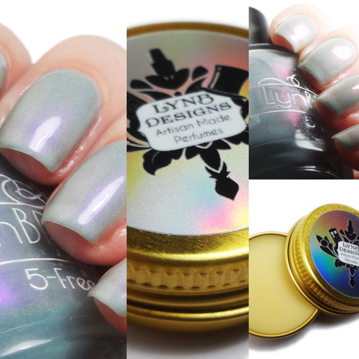xoxoJen's swatch of LynB Designs Liminal Space and The Backrooms solid perfume (LBH Collab) 