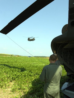 army chinook chopper lands in kentucky soybean field