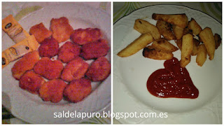 cena-burguer-casera-nuggets-pollopataas-deluxe