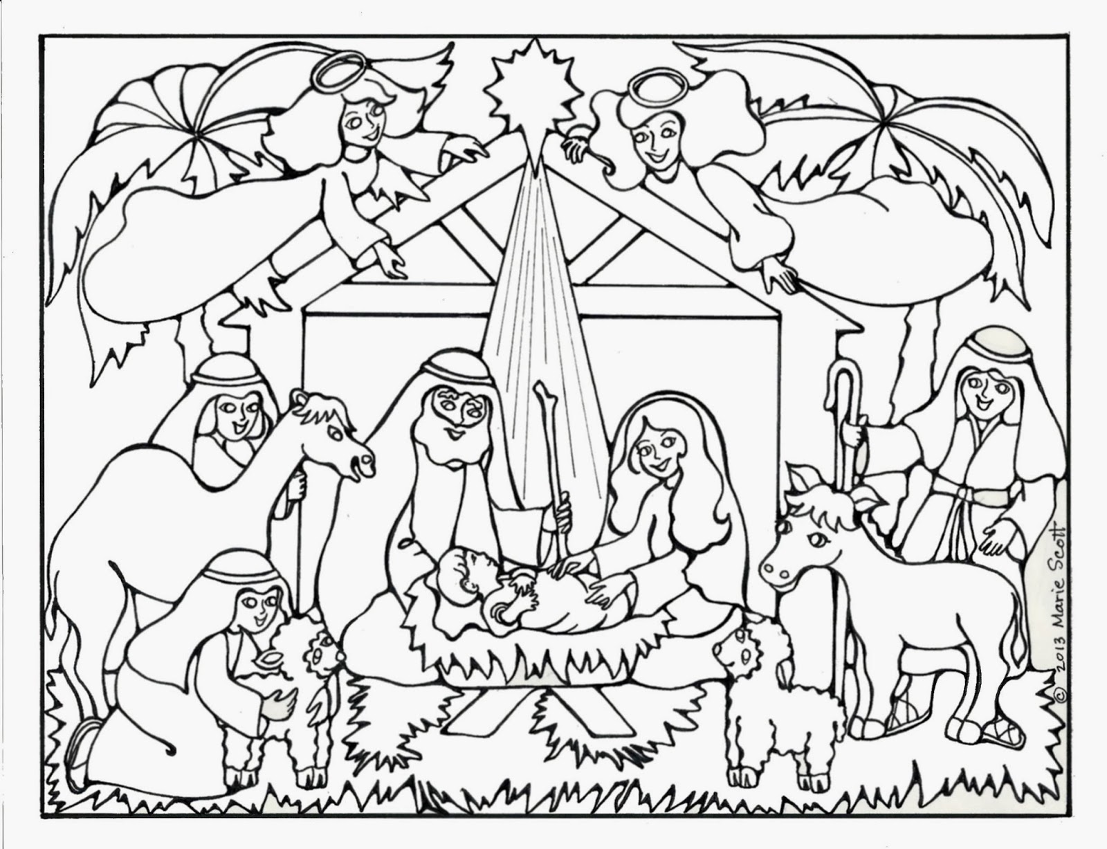 Nativity Coloring Pages 1