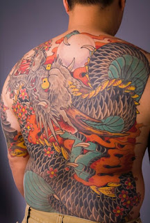 Japanese Dragon Backpiece Tattoo